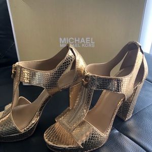 Michael Kors Gold Platforms
